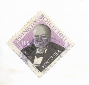 VENEZUELA 1965 TRIBUTE TO WISTON CHURCHILL POLITICIAN SCOTT C912 MI 1636 USED