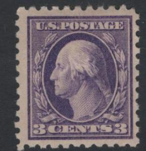 US 464  MINT HINGED, REMNANTS  WASHINGTON ISSUE PERF 10