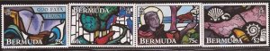 Bermuda - 1992 Stained Glass Windows - 4 Stamp Set - Scott #634-7