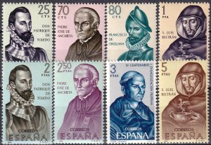 Spain #1316-23 MNH CV $3.50  (Z6154)