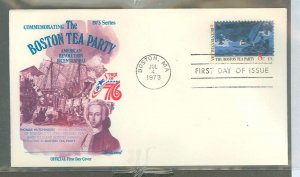 US 1482 FDC, Color Cachet