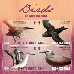 Montserrat MNH S/S 1377 Birds Of Montserrat 2016