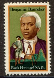 1804 US 15c Benjamin Banneker, MNH