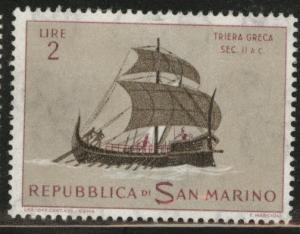 San Marino Scott 541 MNH** from 1963 Ancient ship set