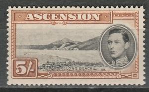 ASCENSION 1938 KGVI PICTORIAL 5/- PERF 13.5