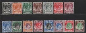 $Malaya-Malacca Sc#3-17 M/LH-NH/VF, complete set, Cv. $114.60