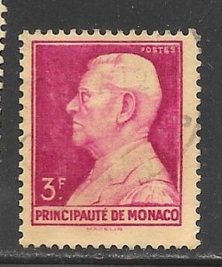 Monaco 193: 3f Prince Louis II, used, F