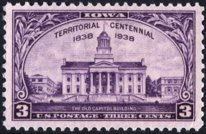SC#838 3¢ Iowa Territory (1938) MNH