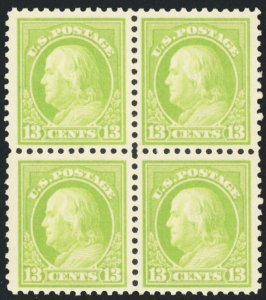 513, Mint VF NH 13¢ Block of Four Stamps CV $84.00 - Stuart Katz