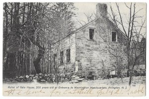 Ruins of Gate House, Arlington, New Jersey, Undivided Back Postcard, Mailed 1906