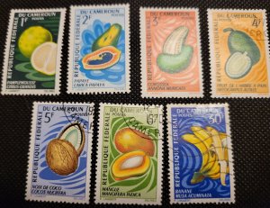 Cameroon, 1967, set of 6, Tropical Fruits, #460-64,468, SCV$1.50