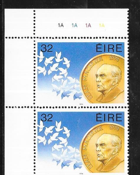 Ireland #946  32p Sean McBride   pair (MNH) CV$1.90