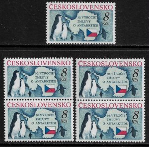 Czechoslovakia #2827 MNH Stamp - Antarctic Treaty - Wholesale X 5