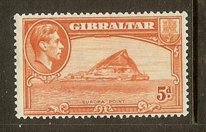 Gibraltar, Scott #112, 5p King George VI, MNH