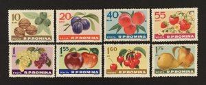 Romania 1963 #1567-74(8), Fruit, MNH.