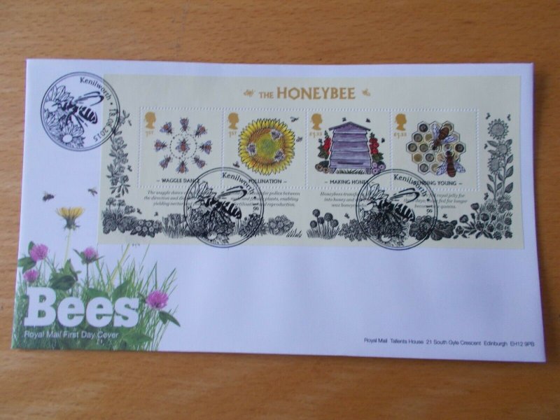 2015 The Honeybee Miniature Sheet MS3742 First Day Cover with Kenilworth SHS