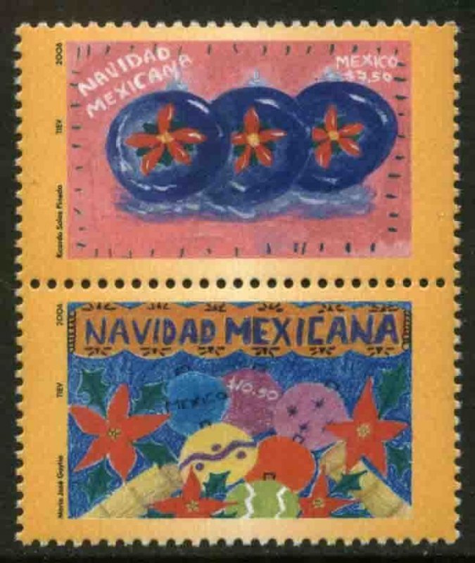 MEXICO 2537a, CHRISTMAS SEASON PAIR, 2009. MINT NH. VF.