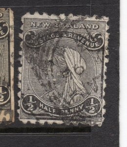 New Zealand 1895-1900 Sidefacer Early Issue Fine Used 1/2d. 270437