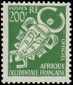 French West Africa #O1-O12, Complete Set(12), 1958, Hinged