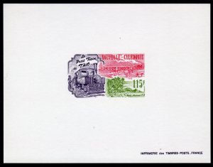 New Caledonia 1993 Sc#C247 TRAIN OF THIO Deluxe Souvenir Sheet Imperforated MNH