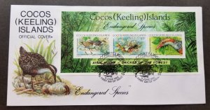 Cocos (Keeling) Islands Endangered Species 1992 Bird Pheasant Chicken Forest FDC