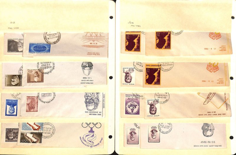 India Stamp Collection, 60 Different FDC Covers, 1954-1972