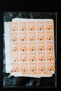 Lundy Island Puffin Overprint Large Multiples Stamp Collection