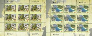 Macedonia 2016 Europa Landscapes Ecology Wild animals birds set 2 sheetlets MNH