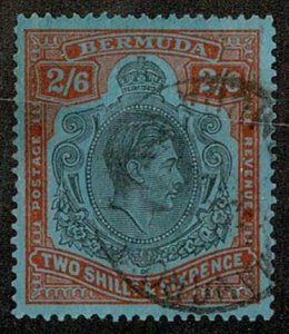 Bermuda #124 used 2sh6p KGVI