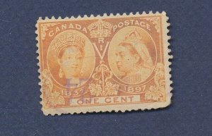 CANADA - Scott 51 - used - 1 cent Jubilee - 1897