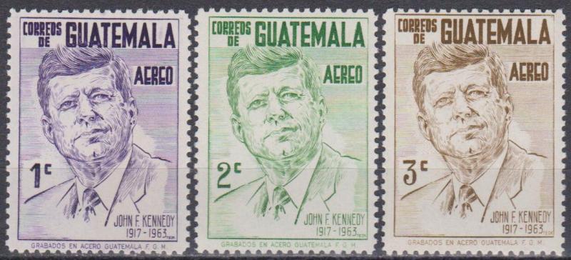 Guatemala #C299-301  MNH F-VF CV $3.30 (B2816)