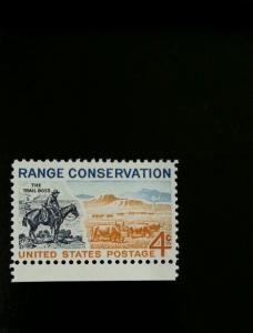 1961 4c Range Conservation, The Trail Boss Scott 1176 Mint F/VF NH