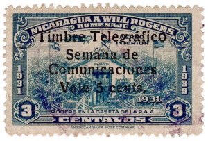 (I.B) Nicaragua Telegraphs : Will Rogers 5c