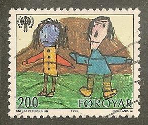 Faroe Islands      Scott  47      Children's Drawing     Used