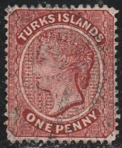 Turks Islands #40 Used Single Stamp cv $100