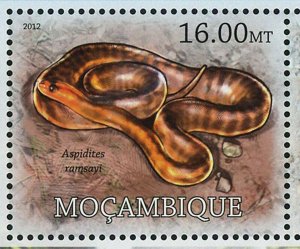 Snakes Stamp Aspidites Ramsayi Coluber Constrictor Priapus S/S MNH #5754-5765