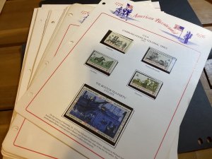 ICOLLECTZONE US WW Bicentennial Celebration Collection Album pages  (BCOL-004)