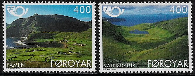 Faroe Is #280-1 MNH Set - Tourism - Scenery