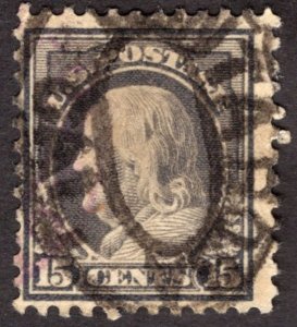 1917, US 15c, Franklin, Used, Sc 514