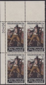 1361 John Trumbull Plate Block MNH