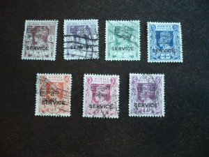 Stamps - Burma - Scott# O43-O48,O50 - Used Part Set of 7 Stamps
