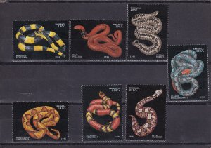 SA02 Tanzania 1996 Snakes used stamps