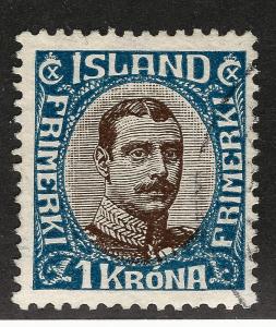 Used Iceland 1920 #126 F-VF SCV$2.50...Beautiful stamp!!