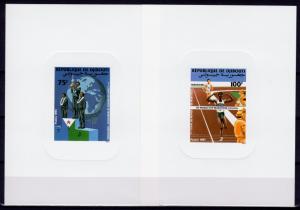 Djibouti 1985 Sc#608/609 World Cup Marathon '85 Hiroshima 2 Deluxe S/S Imp.MNH