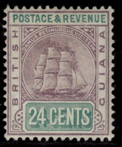 BRITISH GUIANA QV SG201, 24c dull purple & green, M MINT.