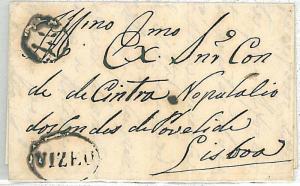 30721 - PORTUGAL - Postal Histpory : PREFILATELIC COVER from VIZEU Viseu   1844