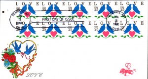 #2441 Love - Birds B Line FDC