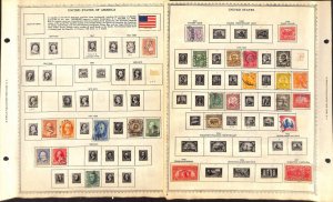 United States Stamp Collection on 17 Minkus Pages, 1847-1952