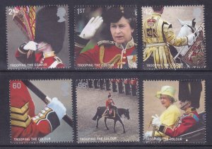 Great Britain 2288-93 MNH 2005 Trooping the Color Ceremony with QEII Full Set