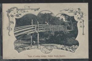 NORTH BORNEO (P2707B) NATIVE BRIDGE PPC PHILLIPE FUNK NO 35 